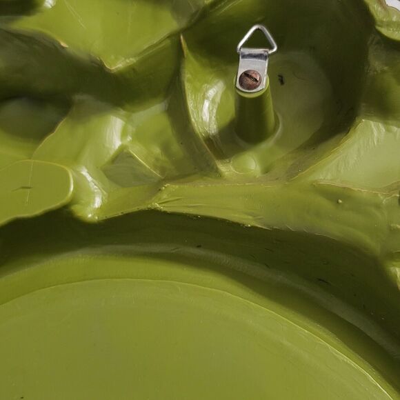 Syroco Homco Yellow Green Rose Floral Large Decorative Wall Clock "Not Working" - Picture 14 of 14